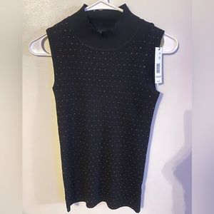 Small Black and gold sweater tank. Tahari Brand new.